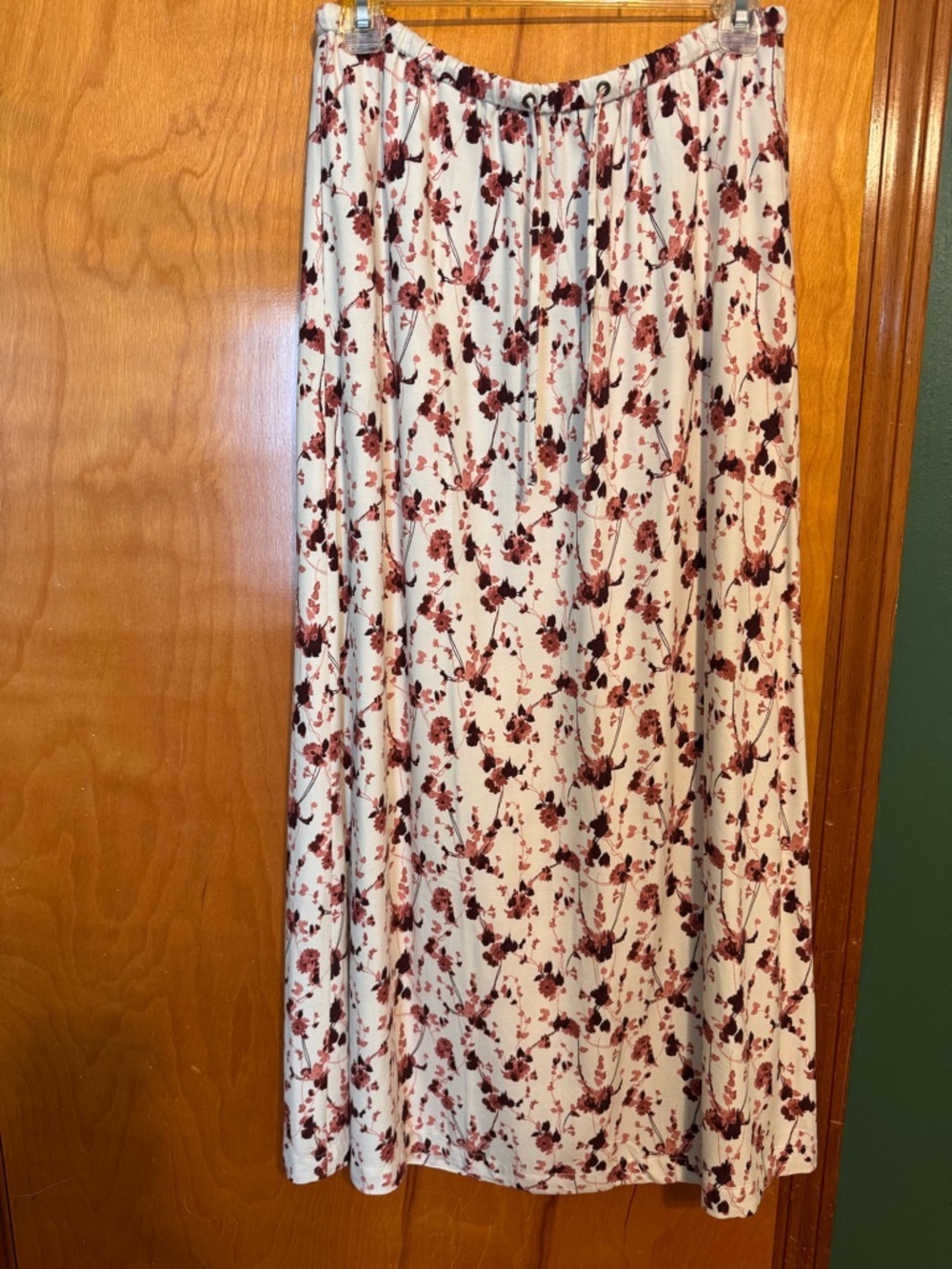 Drawstring maxi skirt